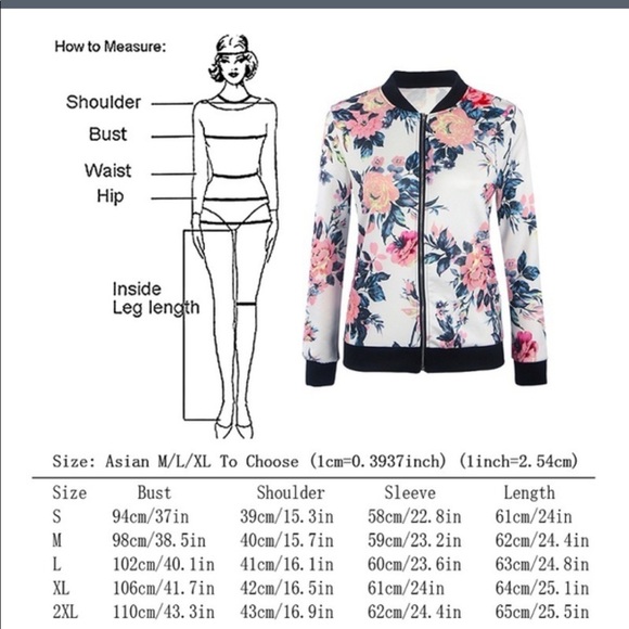 LAST ONE‼️Silky Lightweight flower bomber jacket - Picture 3 of 4