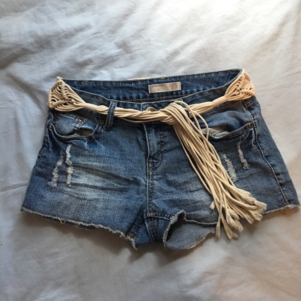 Cream white rope belt!!