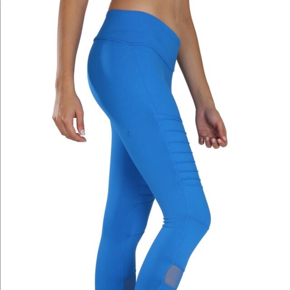 Moto mesh legging - Blue