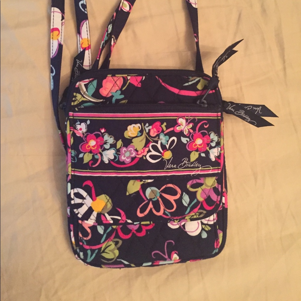 nwot vera bradley “ribbons” hipster crossbody