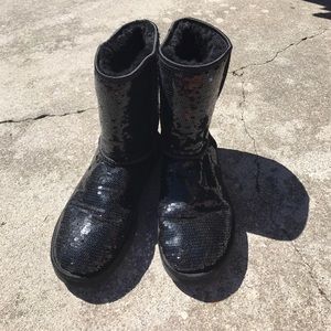 Black Sequin UGGS
