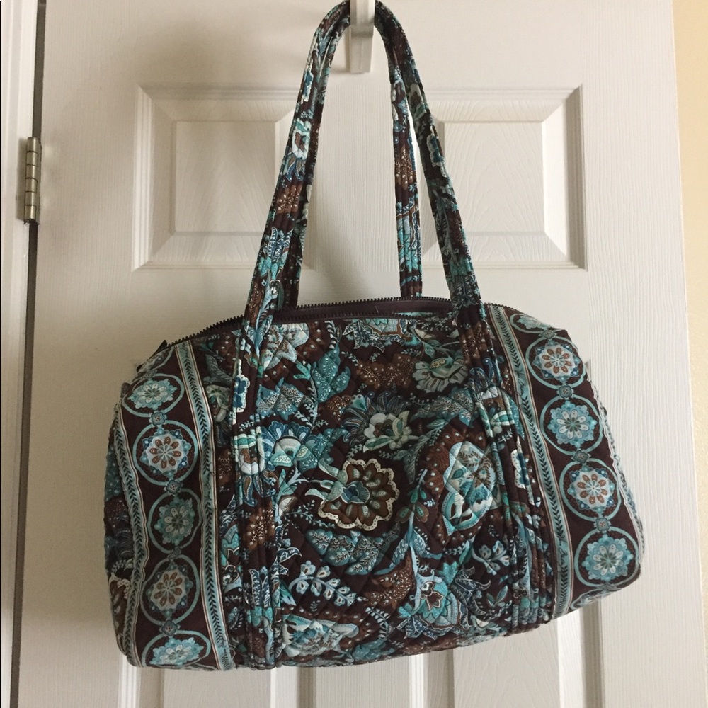 Small Vera Bradley duffle bag in Java Blue pattern