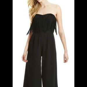 Jessica Simpson Black jumpsuit with fringe!