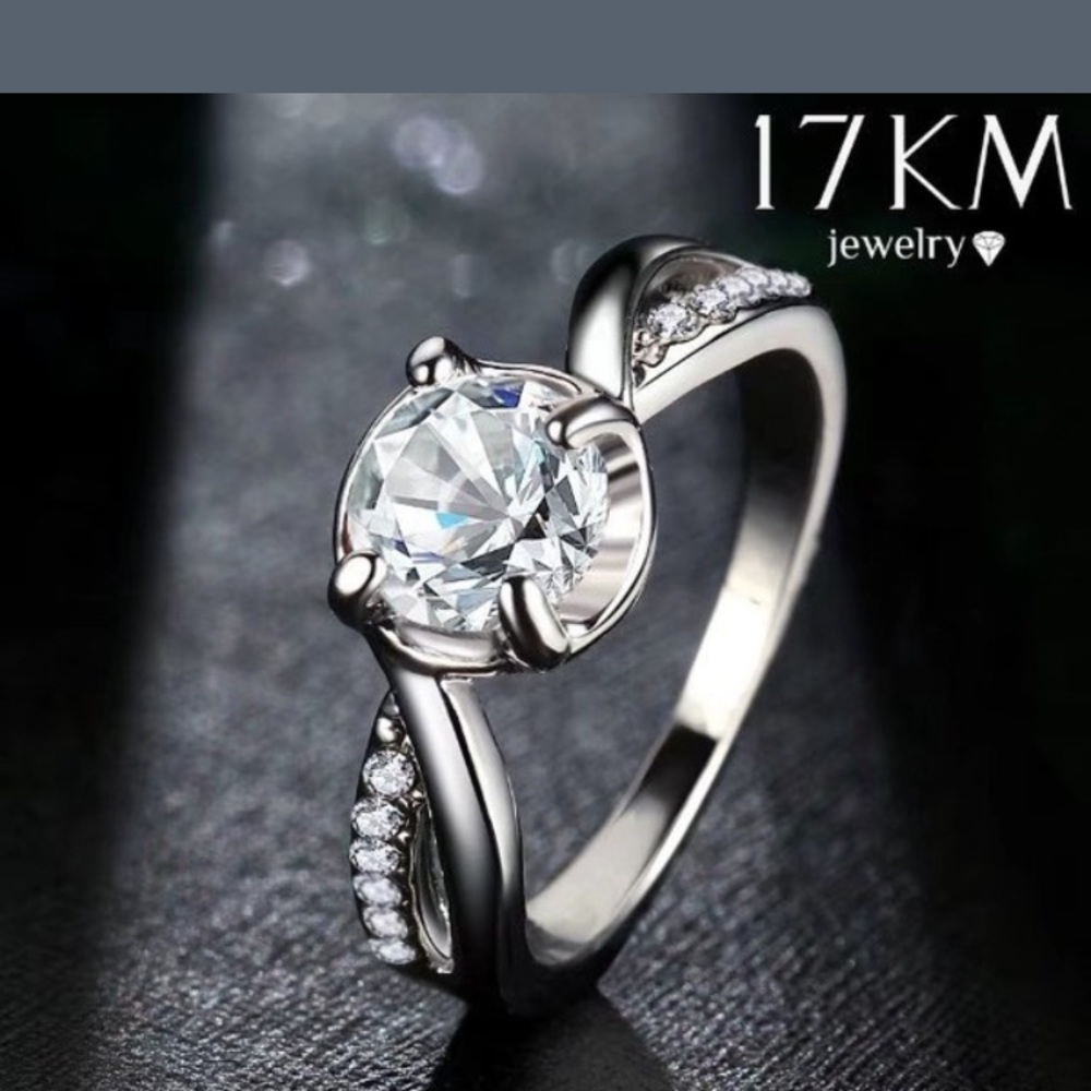 Fashion silver cubic zircon ring