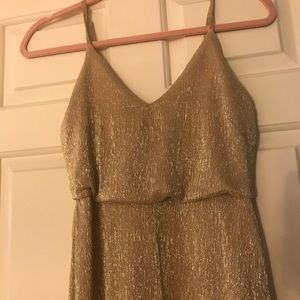 Gold Lulu's skinny strap dress