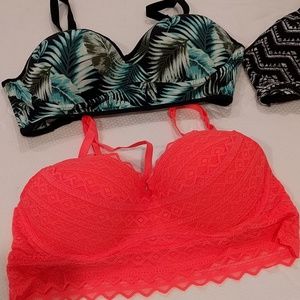 Lot of 3 PINK bralettes