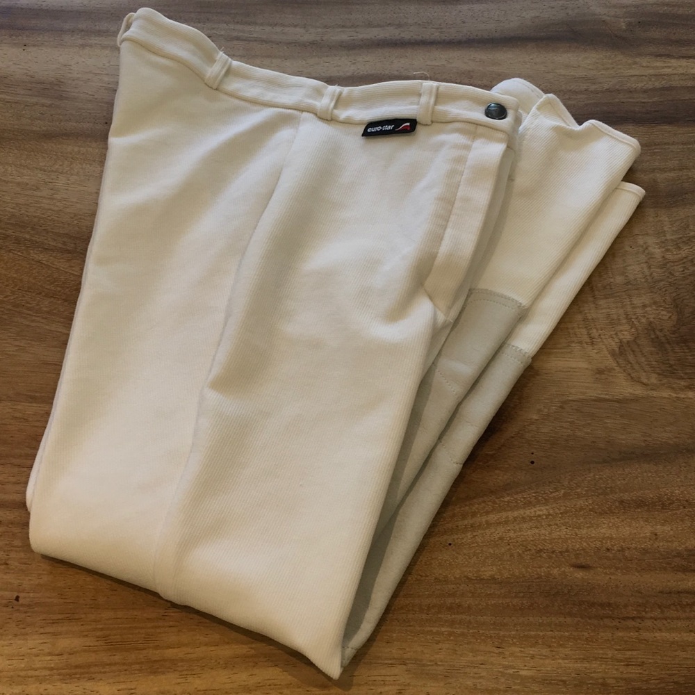White euro star riding jodhpurs