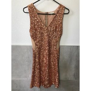 ALYTHEA Copper sequin dress-size Medium