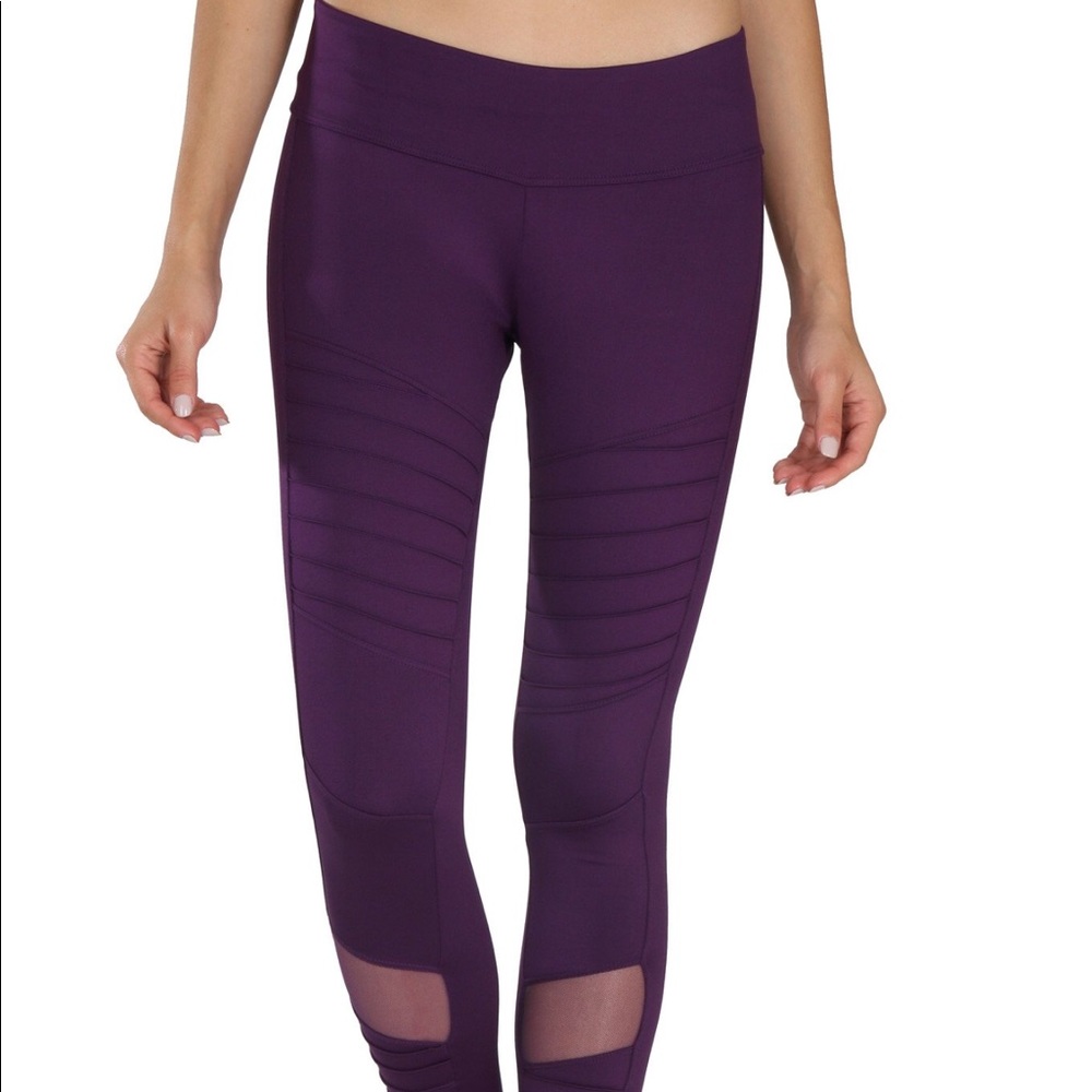 Moto mesh legging - purple