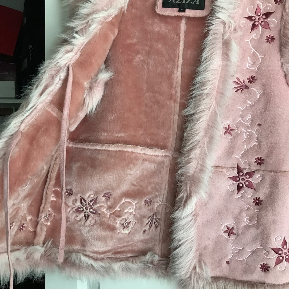 Pink Fluffy Vest - Picture 2 of 4