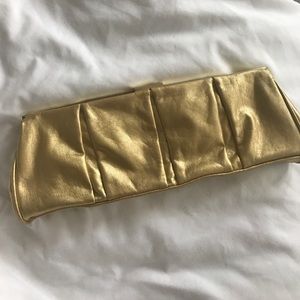 Gold evening clutch