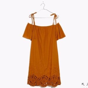 Madewell Eyelet Cold Shoulder Dress