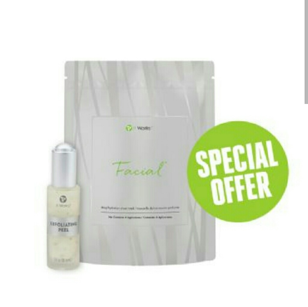 Facial wraps with a FrEE exfoliating peel