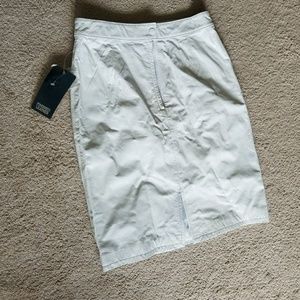 Fab white leather skirt - 10 M/L NWT