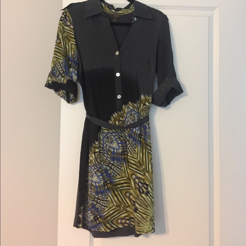 Grey silk dress