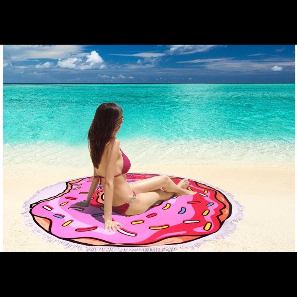 Donut Round Beach Towel