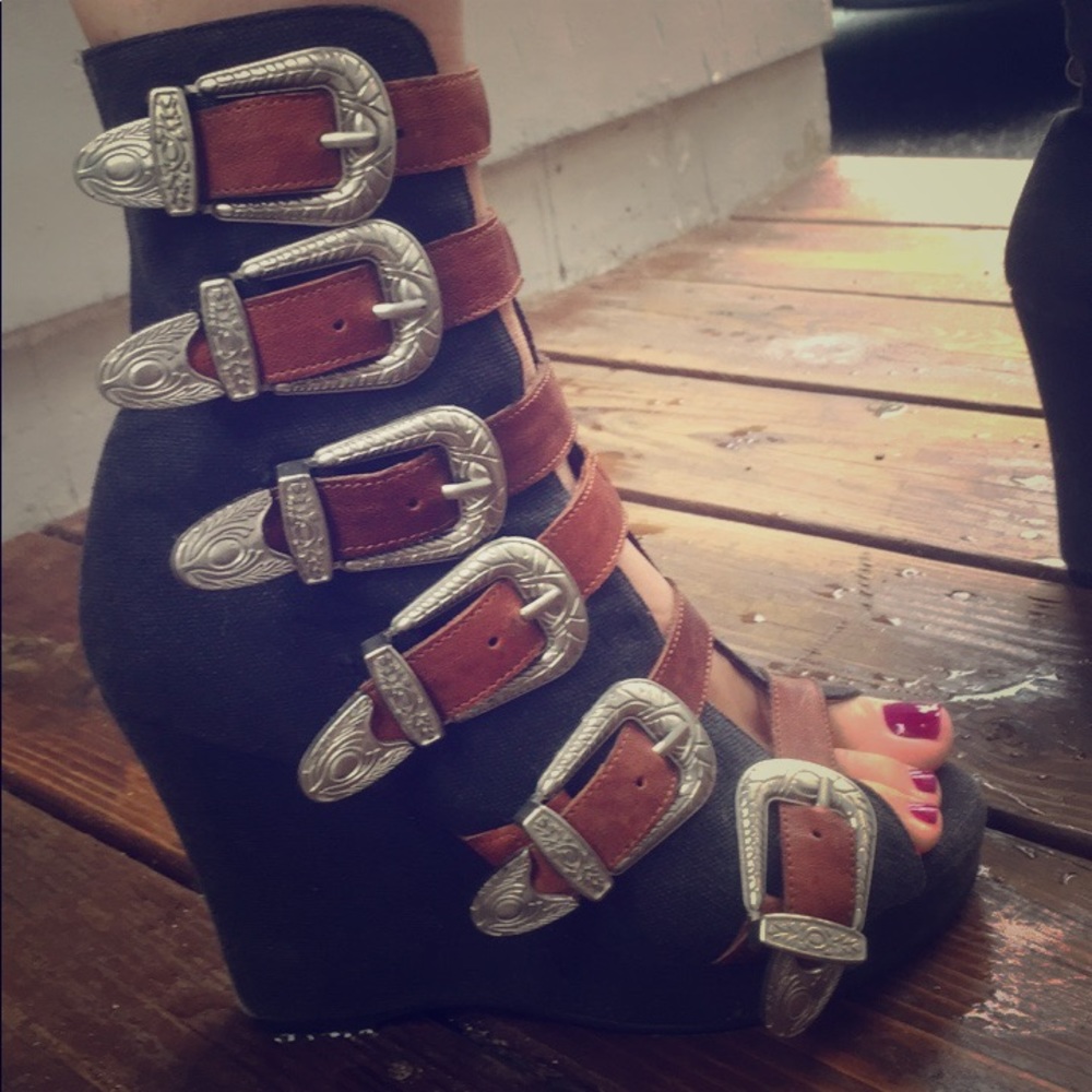 Jeffrey Campbell wedge boots