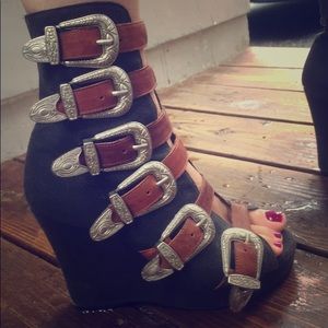 Jeffrey Campbell wedge boots