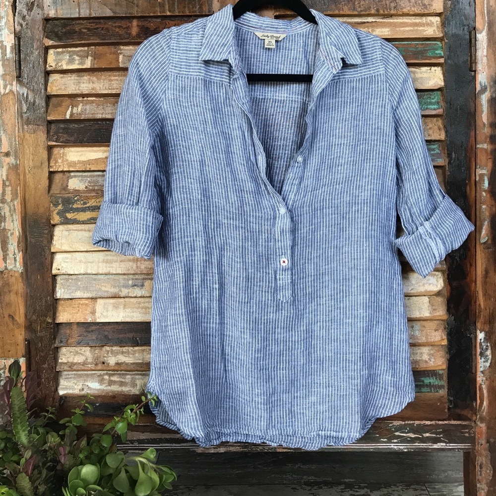 Lucky Brank linen button down