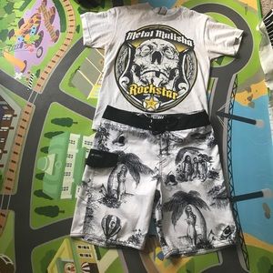 O'Neill swim shorts + free Metal Mulisha shirt