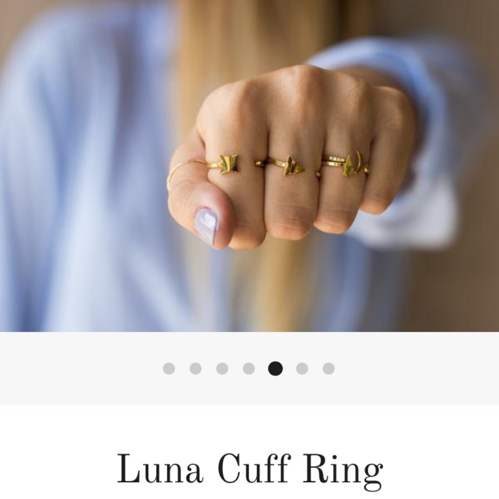 18k gold plated Ring Moon - Picture 2 of 3