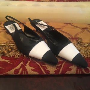 Joan & David Striped Heel