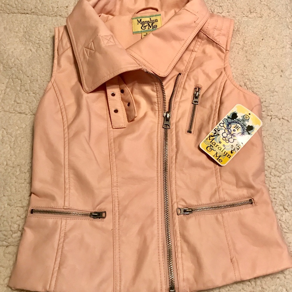 Maralyn & Me quilted shoulder moto vest