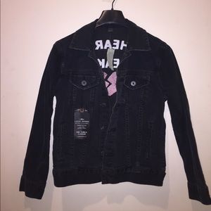 NWT Lucky Brand embroidered denim jacket