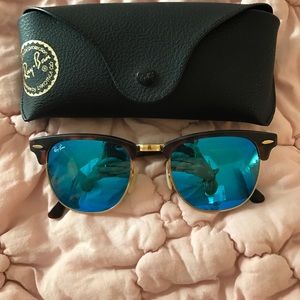 Clubmaster blue ray bans