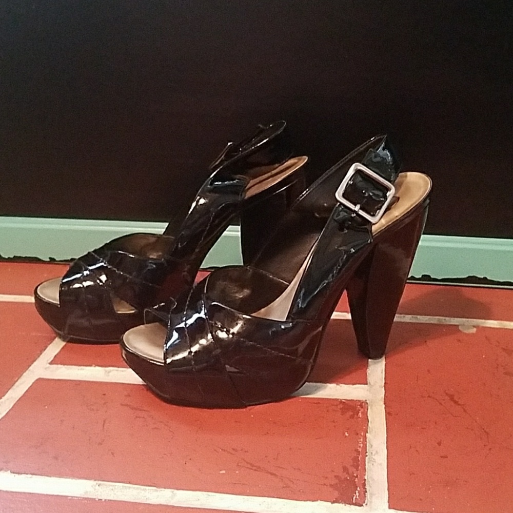 Black Patent leather heels