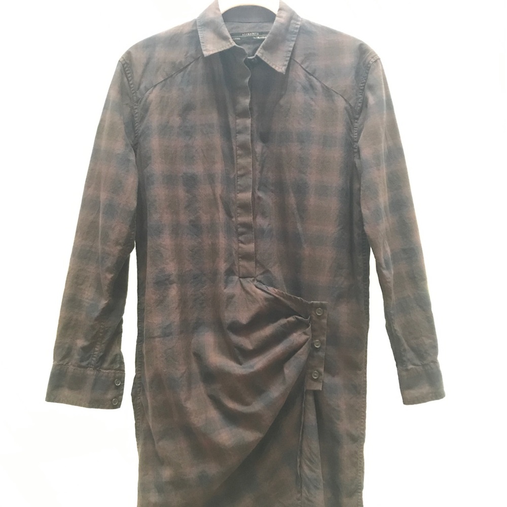 AllSaints Irma Shirt Dress Cotton UK 4 US 0