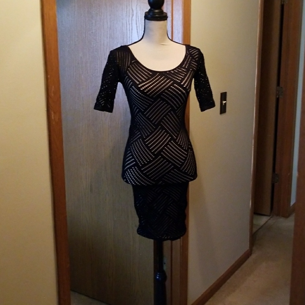 bebe black mini dress