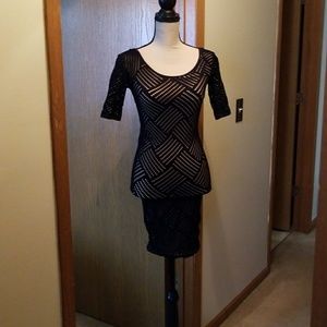 bebe black mini dress