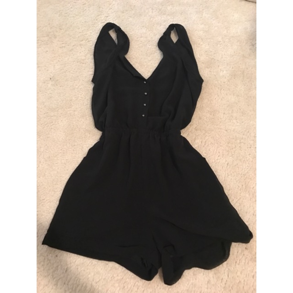 Black Chiffon Romper