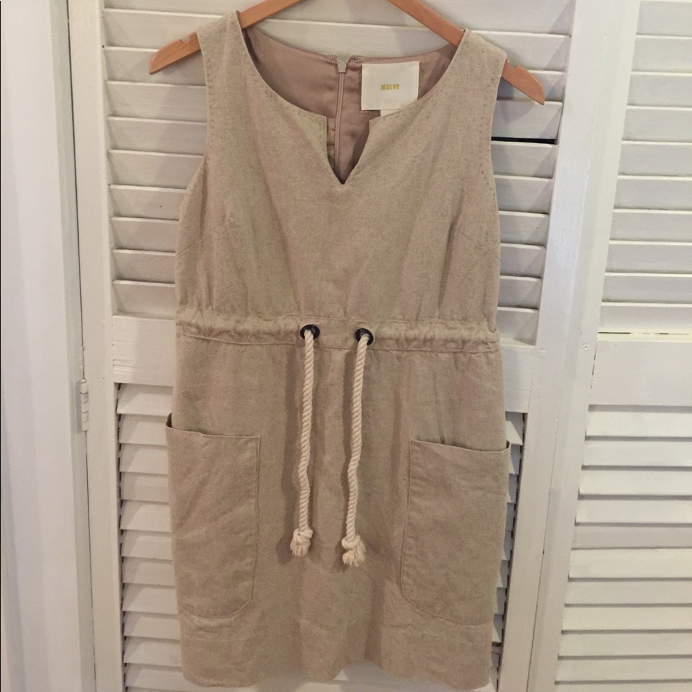 Anthropologie Maeve linen blend dress (4P)