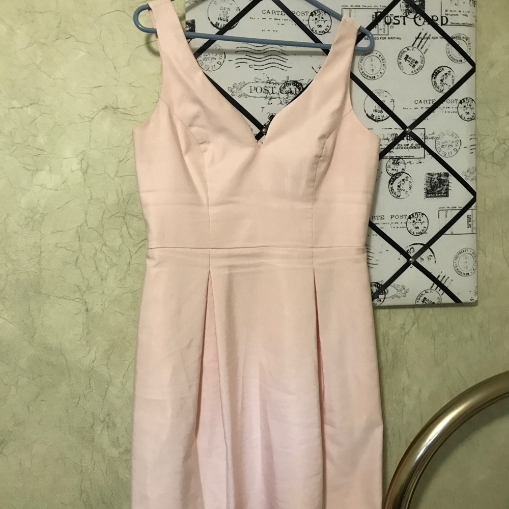 Weddington way blush bridesmaid dress