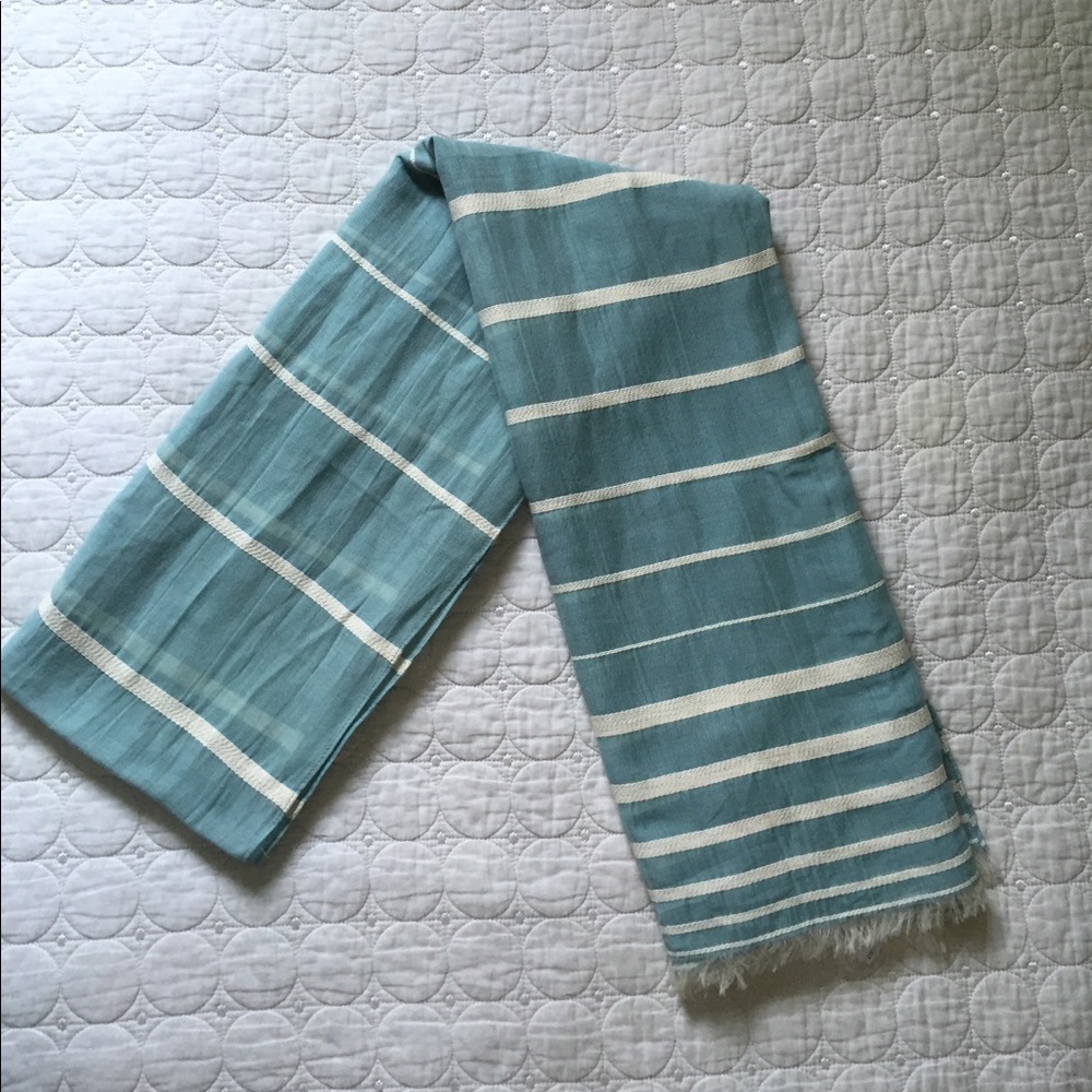 NWOT GAP Lightweight Graduated Stripe Scarf Blue