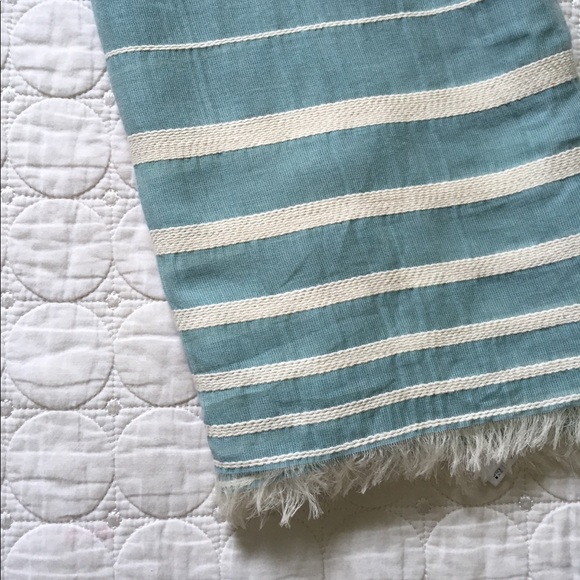 NWOT GAP Lightweight Graduated Stripe Scarf Blue - Picture 2 of 3