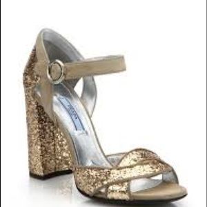 Prada glittery sandals