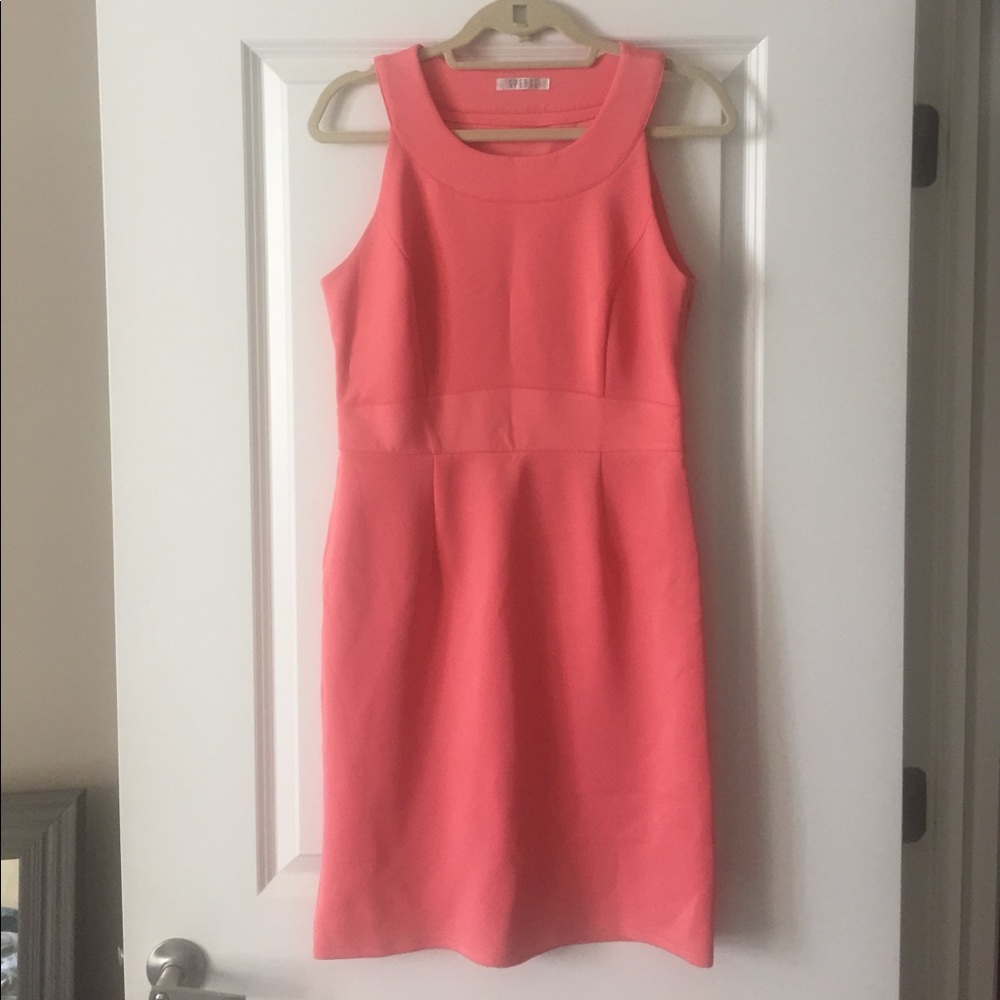 Coral cocktail dress