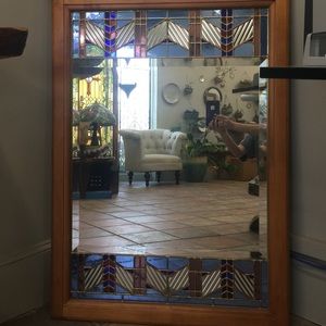 Stained glass mirror