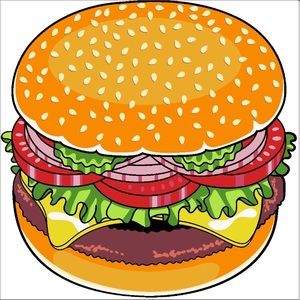 Burger Round Beach Towel