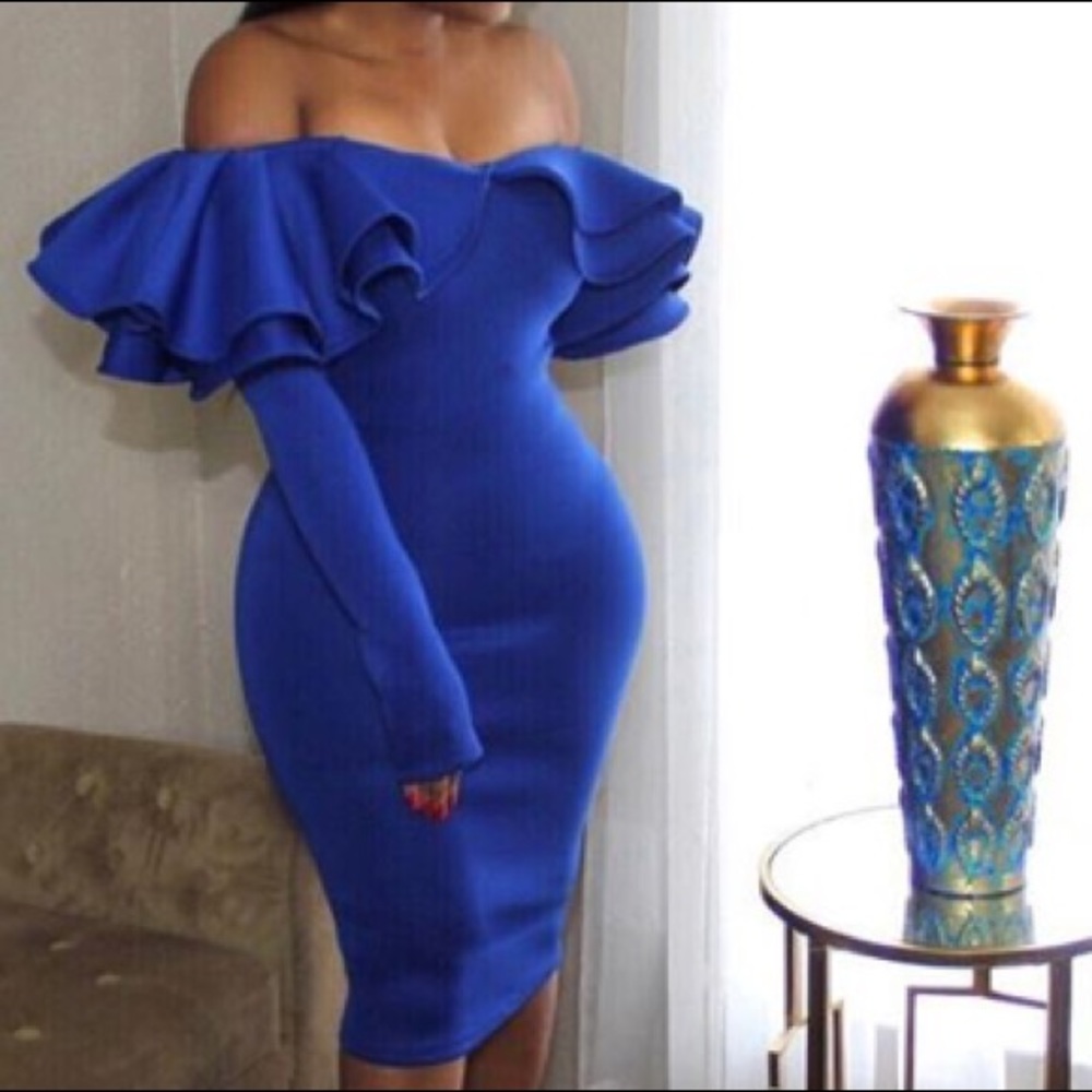 Gorgeous off the shoulder ruffle dress