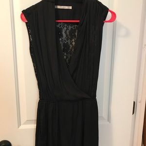 Zara black romper with back lace detail size small
