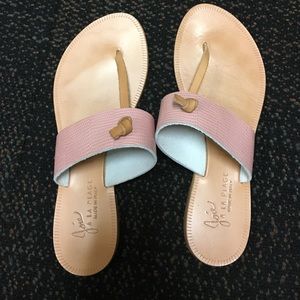 T-strap pretty in pink sandals