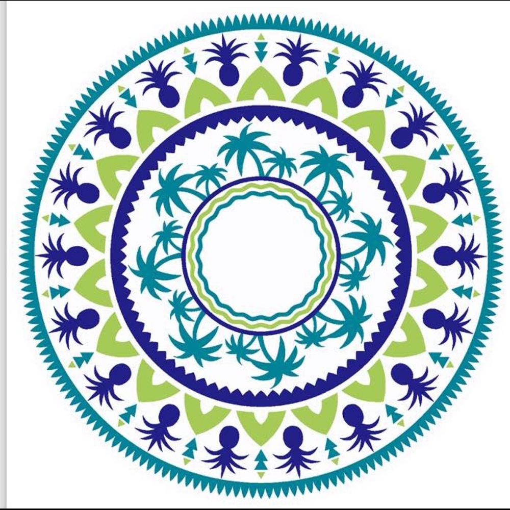 Palm Tree Round Beach Towel