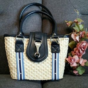 Chaps from Ralph Lauren, woven handbag