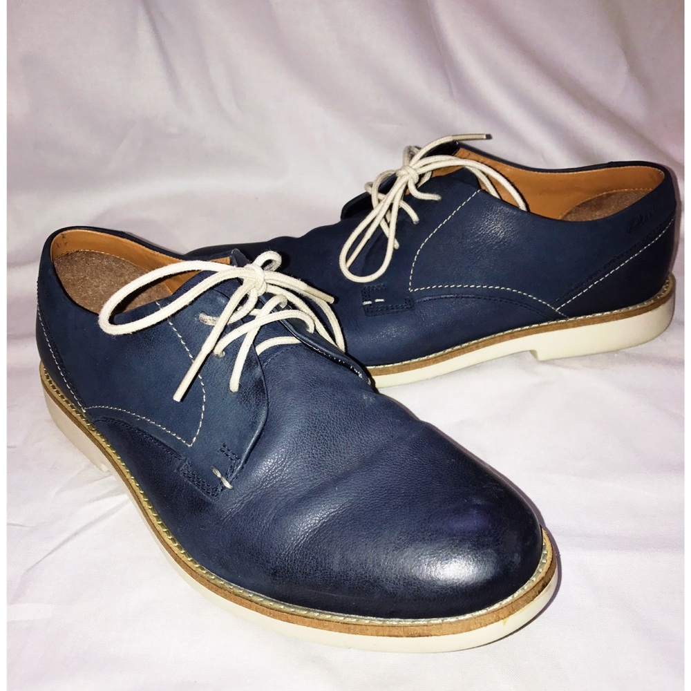 Clarks Navy Leather Shoes