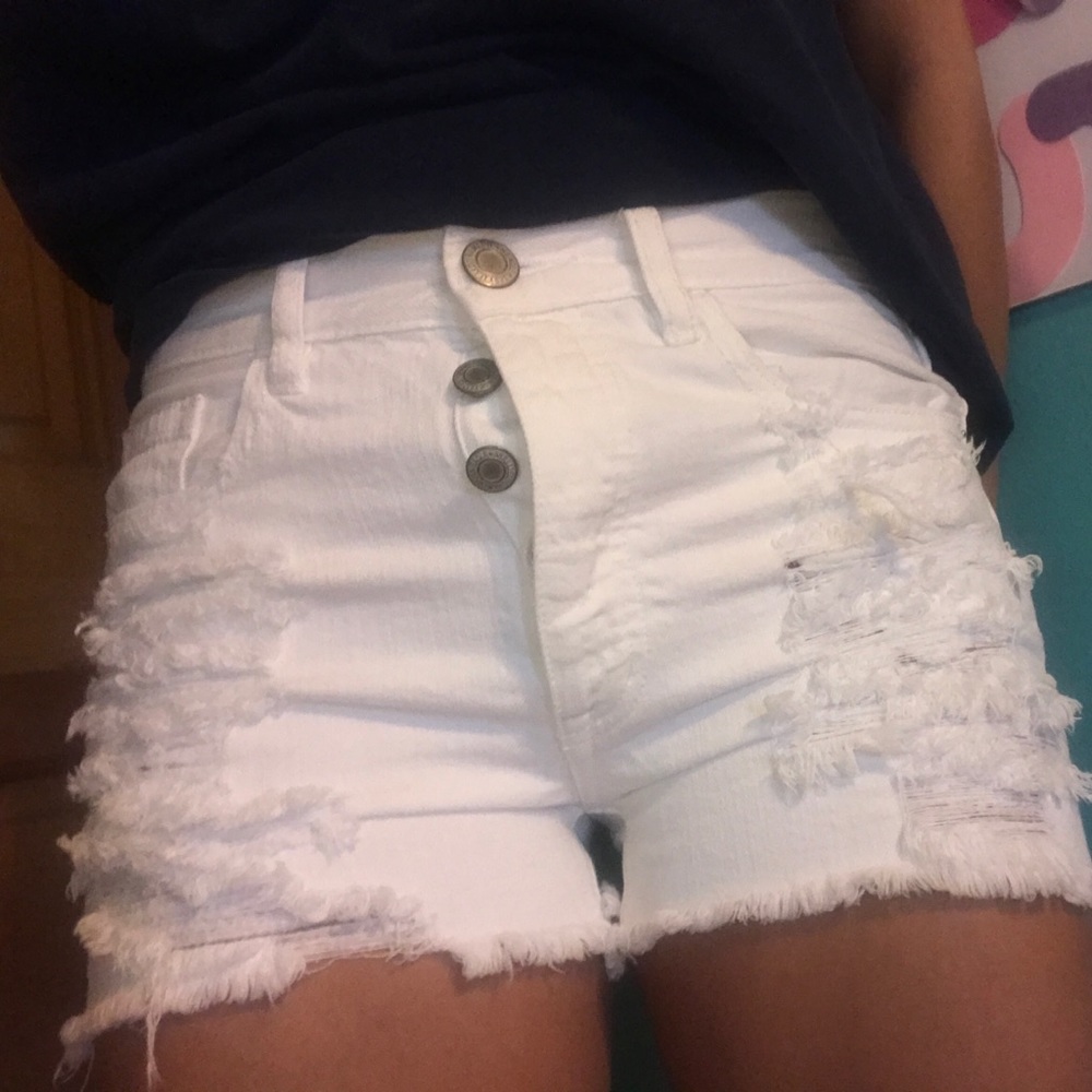 Jean shorts white AEO