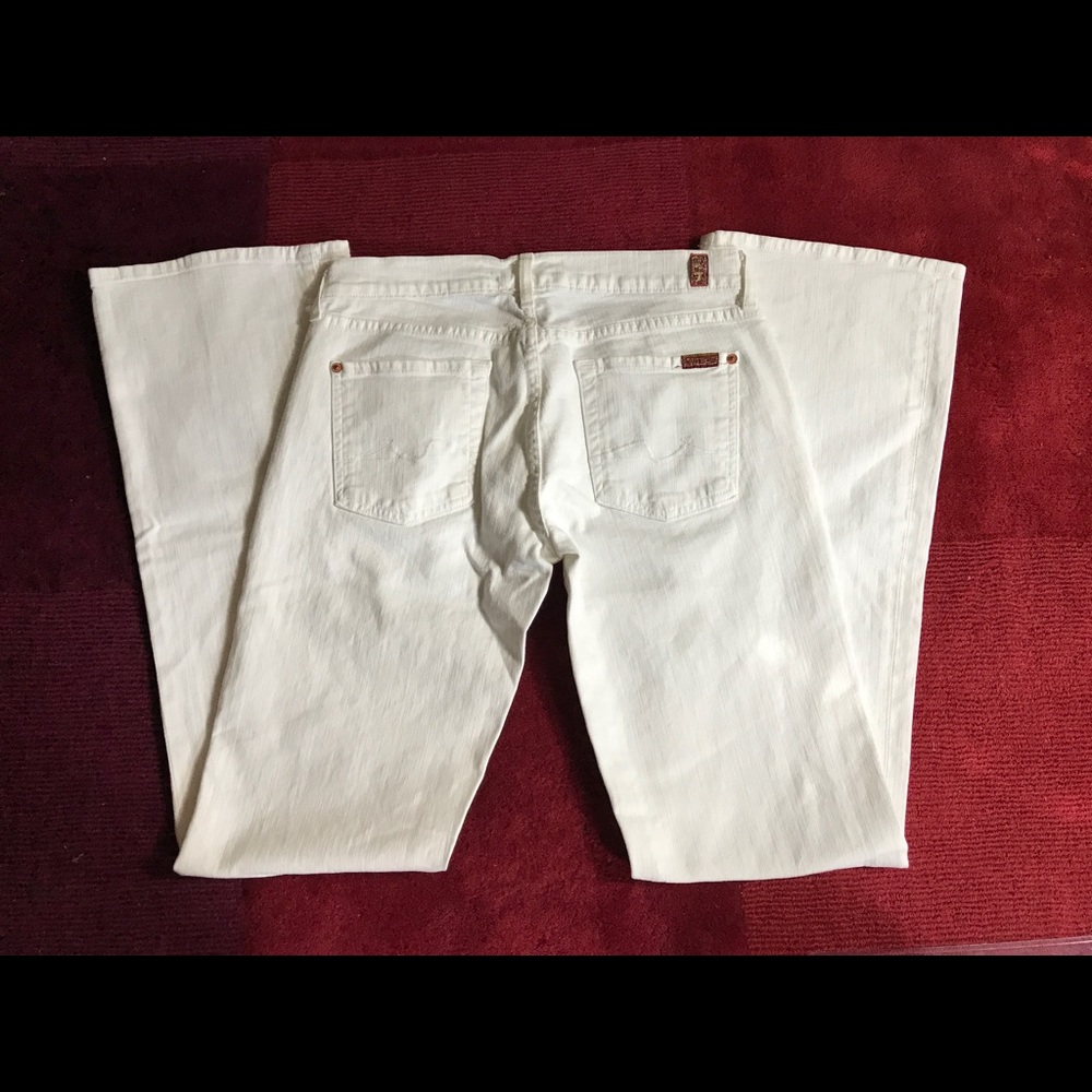 7 4AMK White boot cut jeans, size 29th. - Picture 2 of 4